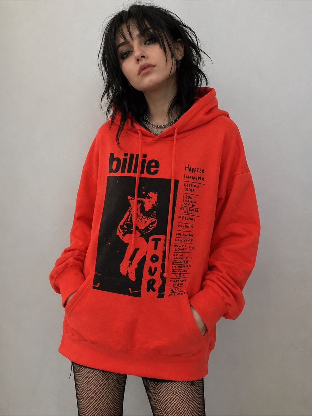 Billie Eilish "Happier Than Ever" tour hoodie Sweatshirt-Oversized